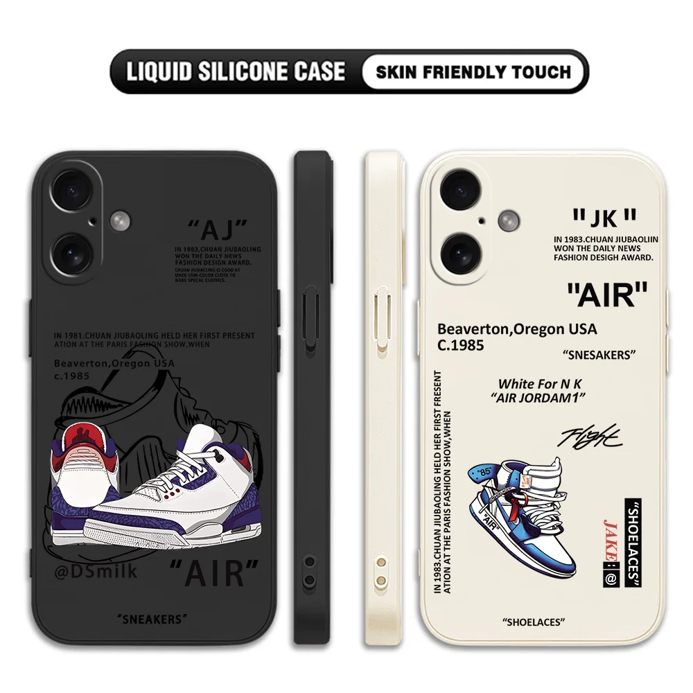 Trend Street Sneakers Label Phone Case For Oppo Reno10 Reno8 Reno7 Reno6 Reno5 Reno2 Z T F Pro Plus 4G 5G Silicone Back Cover