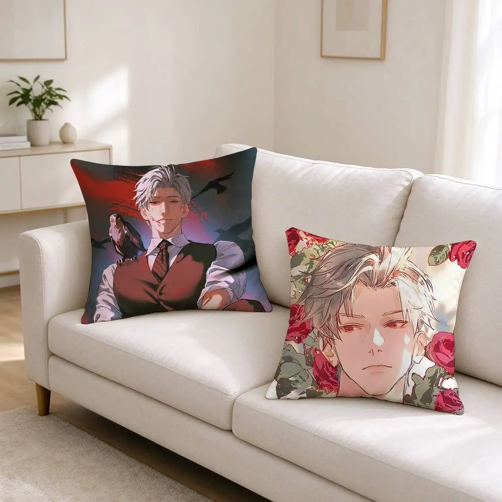 L-Love and Deepspace Sylus Game  Pillow Case Square Double-Sided Sofa Cushion Cover Bedroom Bedside Pillow