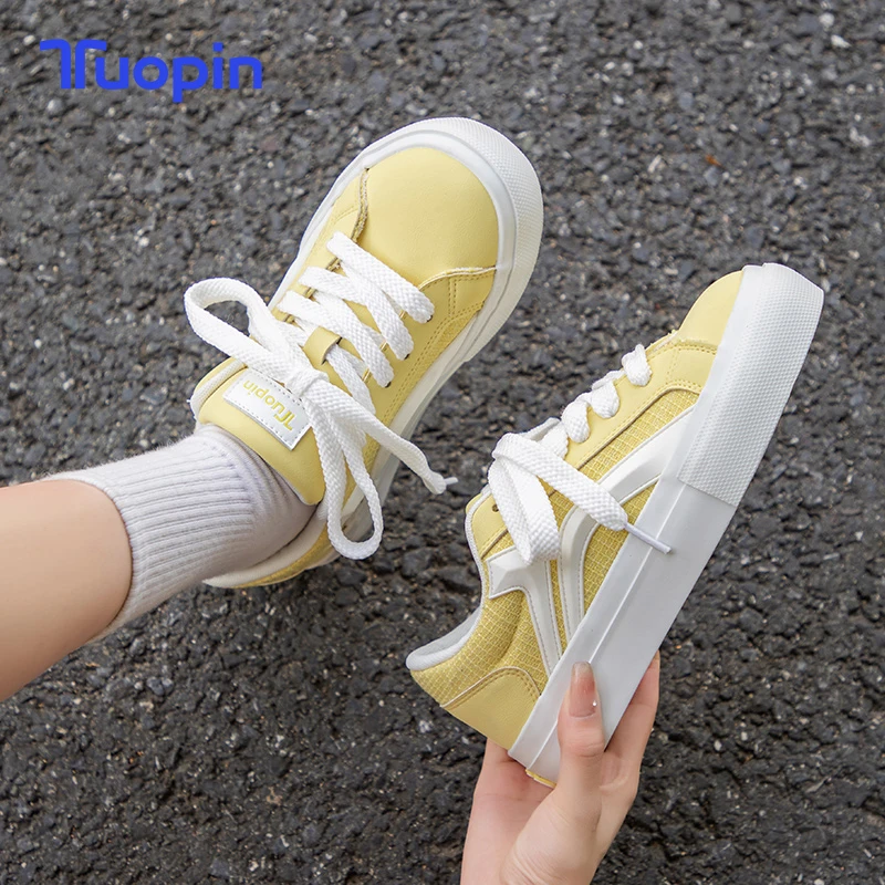 TuoPin Fashion Seasons New Women's Bread Shoes Breathable Hundred Thick Bottom Solid Color Board Shoes