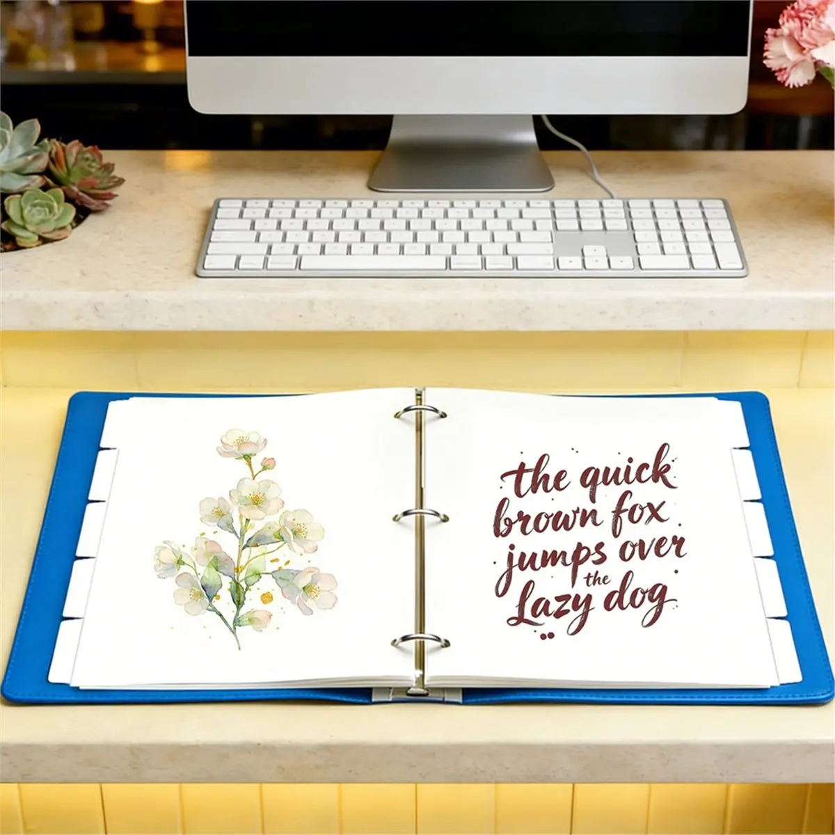 25pcs 3 Ring Binder Dividers with 5 Tabs, Letter Size Blank Dividers Write & Erase Dividers for Easy Organization
