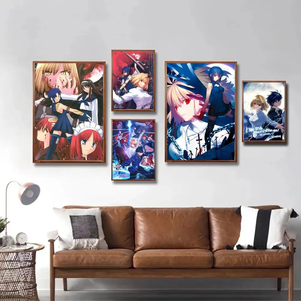 T-Tsukihime Poster Waterproof Wall Art Sticker For Bar Living Room Vintage Room Decor High Quality Print Gift