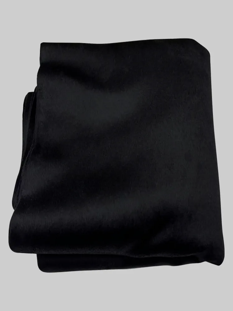 High Quality Autumn and Winter Double-Sided Mid-Length Wool Coat Fabric Silk Soft Thick Warm