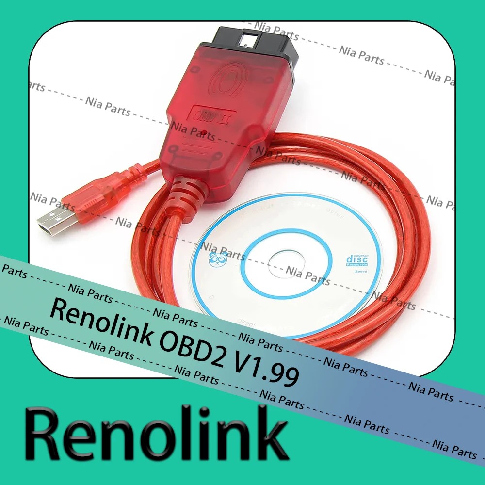 

1.99 Renolink OBD2 ECU Programmer Tool Key Coding Air-bag Reset inspection tools renolink V199 Repair equipment tuning car tools