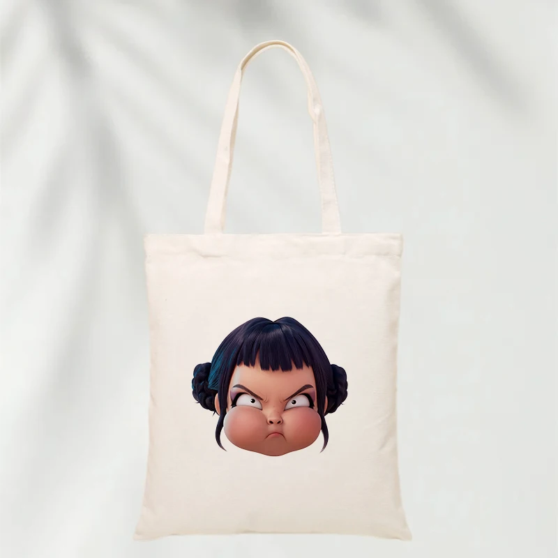 Kawaii K Pop Demon Hunters Anime Canvas Bag Cartoon Cute Daily Commute Funny Women Shopping Handbag Shopper Casual Tote Gifts