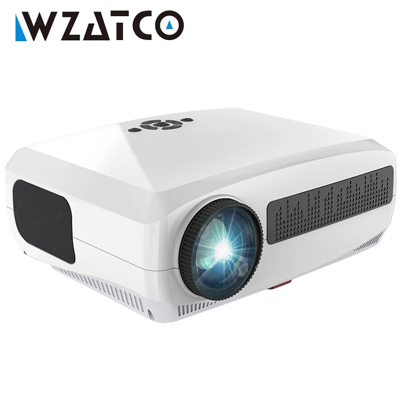 WZATCO C3 4D Keystone LED Projector 4K Android WIFI 1920*1080P Proyector Home Theater 3D Media Video player Game Beamer