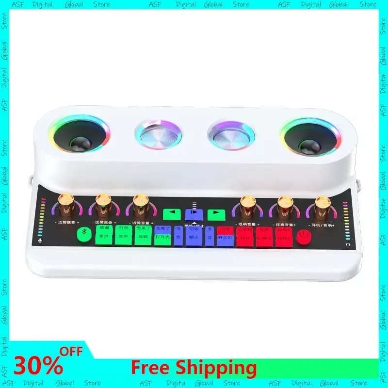 

New S20 Bluetooth Speaker Sound Card Audio All-in-one Machine English Home Ktv Live Broadcast Equipment Singing Karaoke Speaker