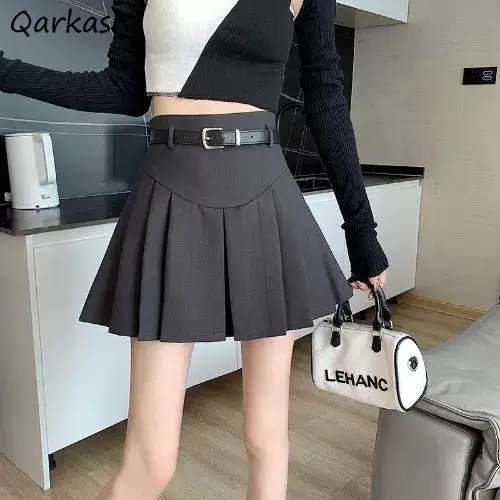 

Pleated Mini Skirts Summer S-5XL Preppy Style Classic High Waist Fashion Students Ulzzang Tender All-match Pure Streetwear Basic