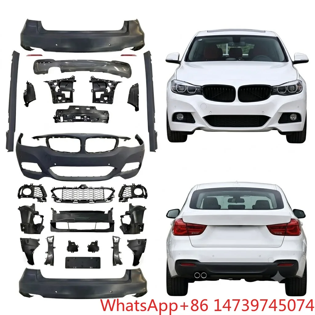 2013-2019 F34 3GT M-Tech Sport Style Body Kit, Front Rear Bumper Side Skirt Grille Conversion Parts