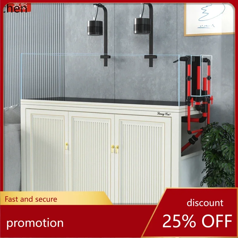 

HXL bright color aquatic plant tank aquarium bottom filter living room ultra-white glass Lanshou stream tank