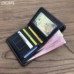 Men's Real Cowhide Money Baotou Layer Cowhide Youth Business Trend Fashion Casual Change Wallet