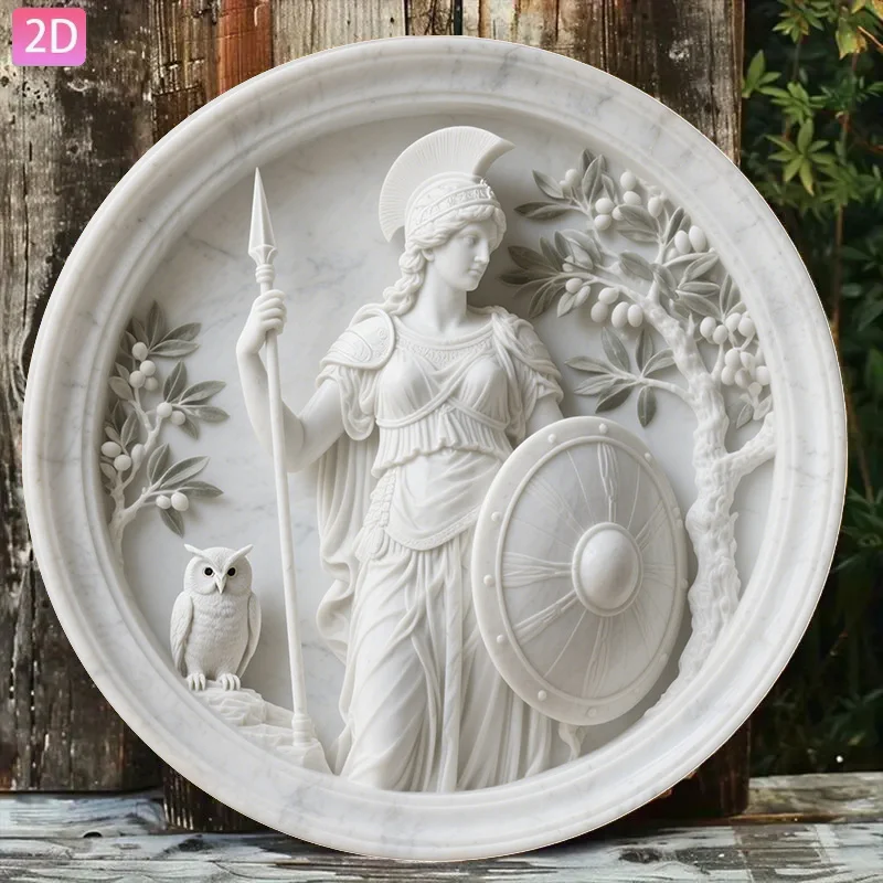 CIFBUY Vintage Aluminum Wall Art Waterproof Scratchproof Athena Sign For Home Bar Cafe Indoor Outdoor Yard Decor