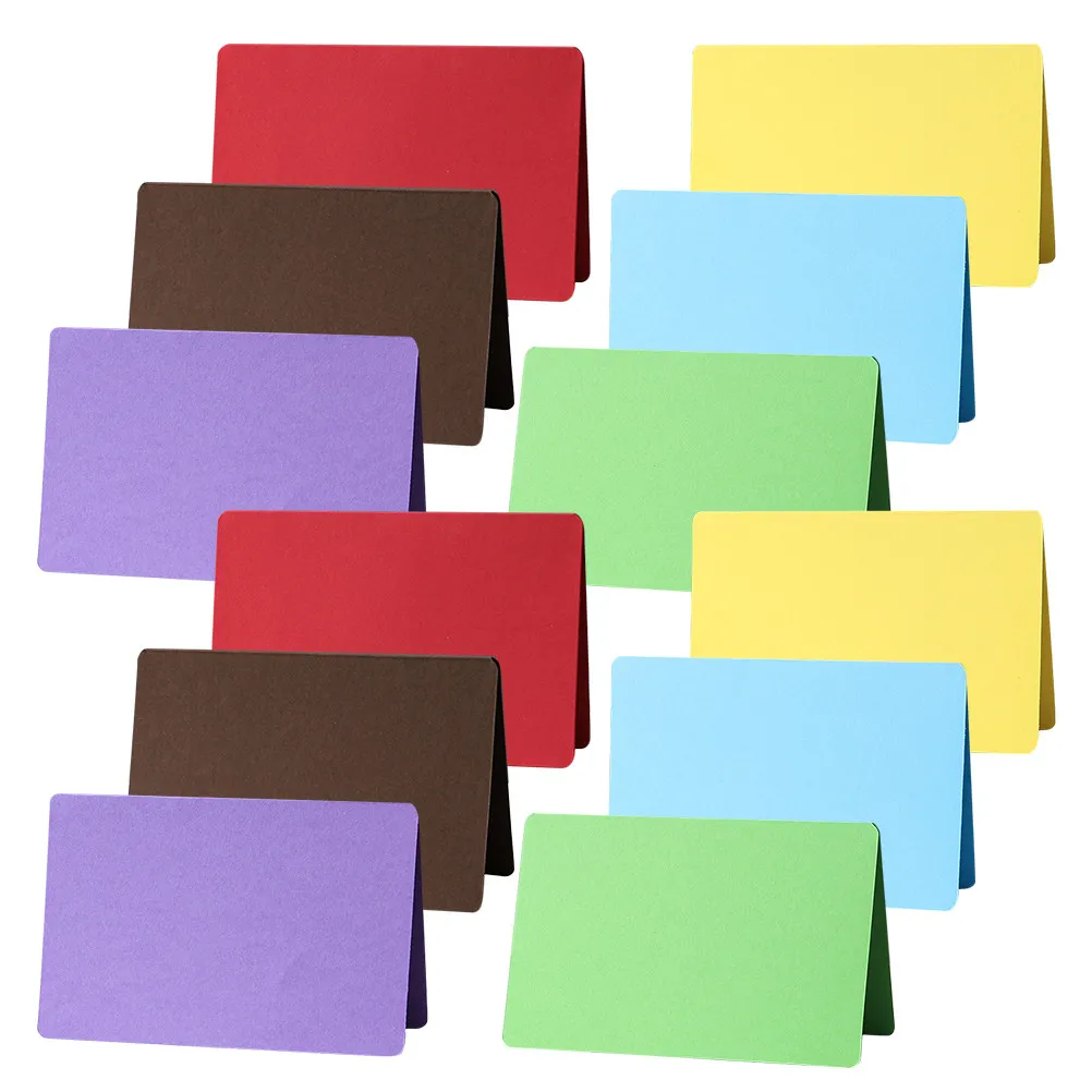 30Pcs Watercolor Blank Folded Greeting Cards Small Compact Portable Multi Function DIY Note Cards Message Accessories