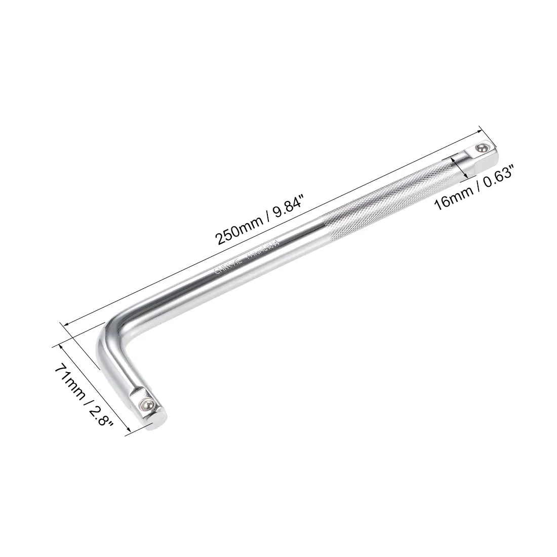Uxcell 1Pcs ซ็อกเก็ต Breaker Bar L-Shape ขยายประแจ 1/2 1/4 3/8 นิ้วไดรฟ์ CR-V ประกอบ Manipulate