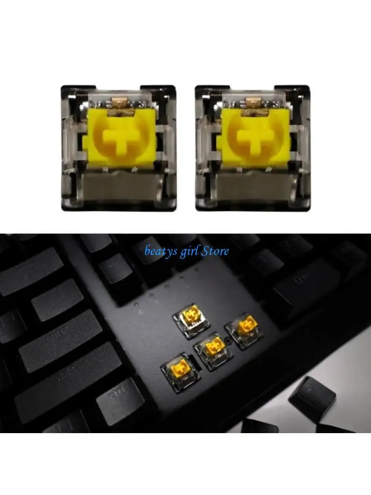 

C7AB 4PCS 3PIN Желтые RGBS Переключаются желтые оси для клавиатур BlackWidow V3PRO