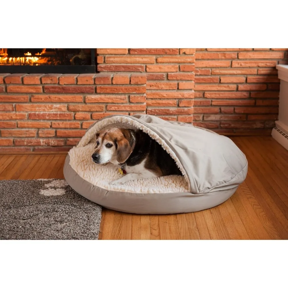 Orthopedic Cozy Cave Pet Bed, Large, Khaki