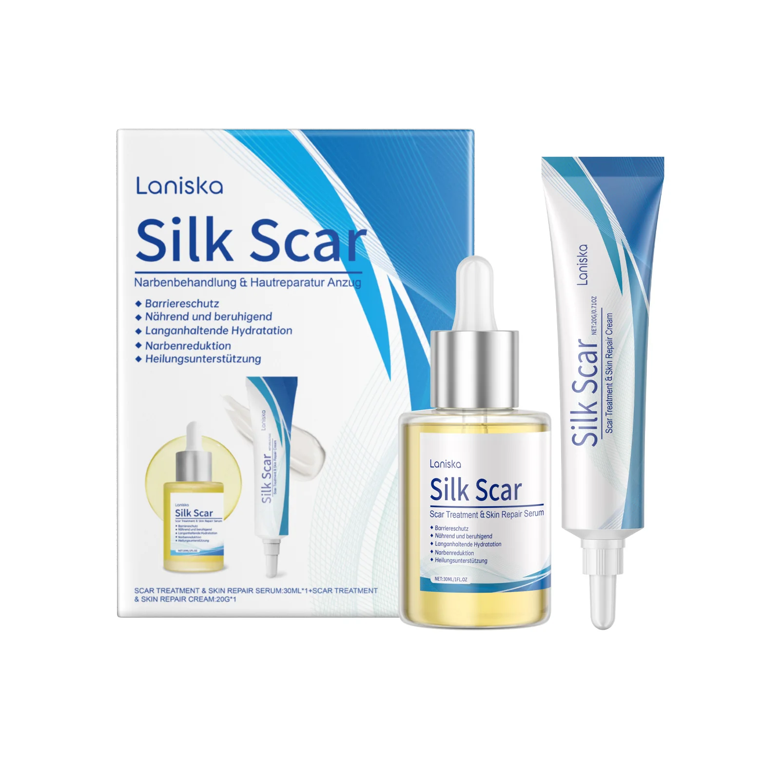 

Laniska Skin Repair Set Gentle Formula Collagen Repair Blemishes Improve Skin Smooth Skin 3pcs