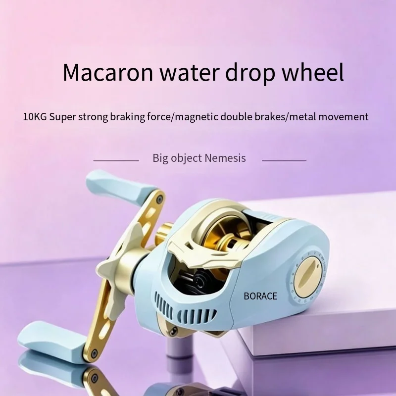 2026 New Explosion-proof Line Water Drop Wheel Double Rocker Max Drag 10KG Gear Ratio 7.2:1 Suitable Saltwater Freshwater
