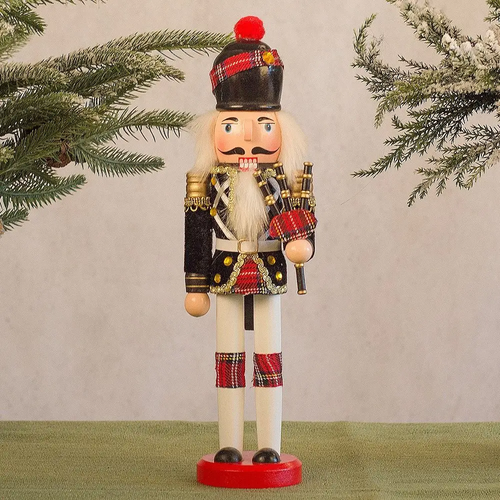 Festival Gift Vintage Christmas Nutcracker Painted King Soldier Doll Drummer Creative Handcraft Figurine Ornament Home