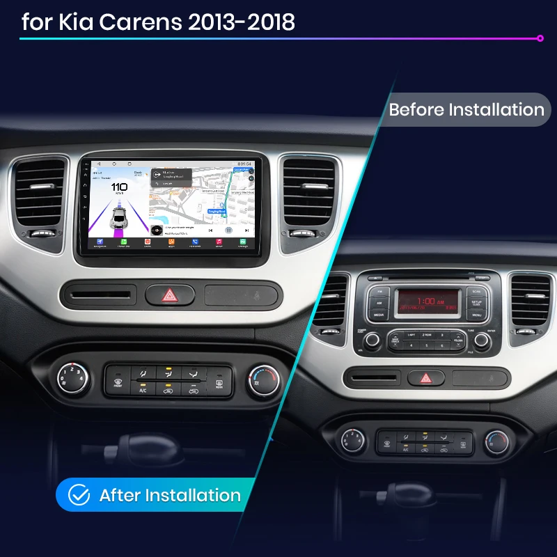 Junsun-REPRODUCTOR Multimedia para coche, dispositivo con chip Qualcomm, 8 núcleos, Android 13, CarPlay, pantalla estéreo, 4G, para Kia Carens 2013