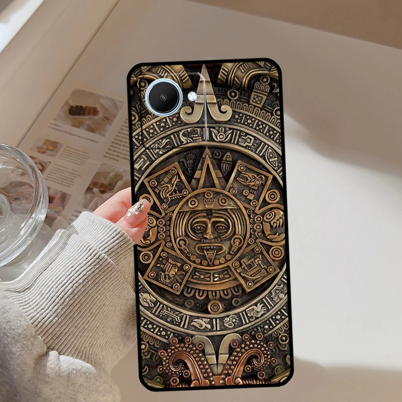 Mayan Calendar For Realme C55 C53 C35 C33 C31 C30 C25s C21Y C11 GT Neo 3T 2T GT Neo 5 10 11 Pro Plus Case