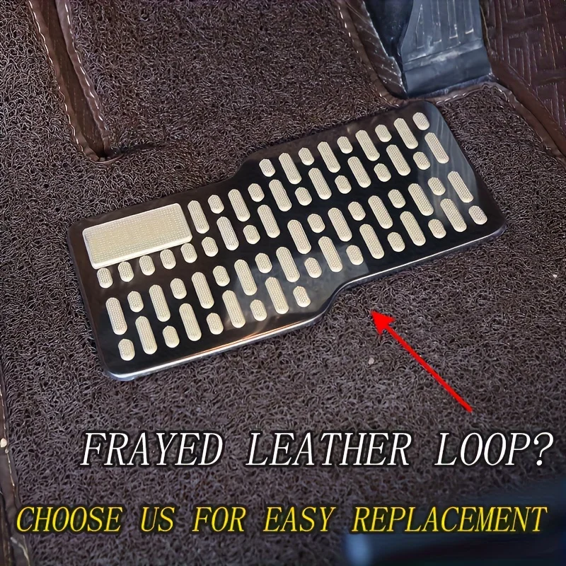 

Auto Foot Rest Pedal Plate Floor Carpet Mats Non-Slip Stainless Heel Pad For Truck Suv Black Beige Brown Car Interior Accessorie
