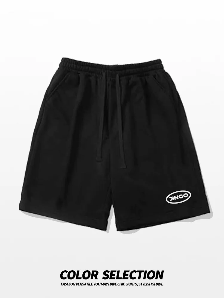 ملابس خارجية من القطن الخالص للرجال صيفية رفيعة وفضفاضة ومستقيمة غير رسمية من القطن الخالص بأرجل واسعة وسراويل بخمسة أرباع #3