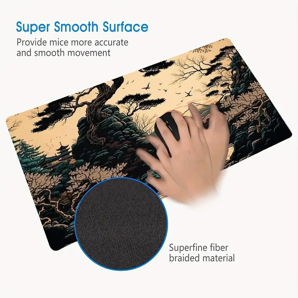 Guofeng Scenery XXL Mouse Pad Anti-Slip Natural Rubber Bottom Computer Office Pads Laptop Keyboard PC Accessories