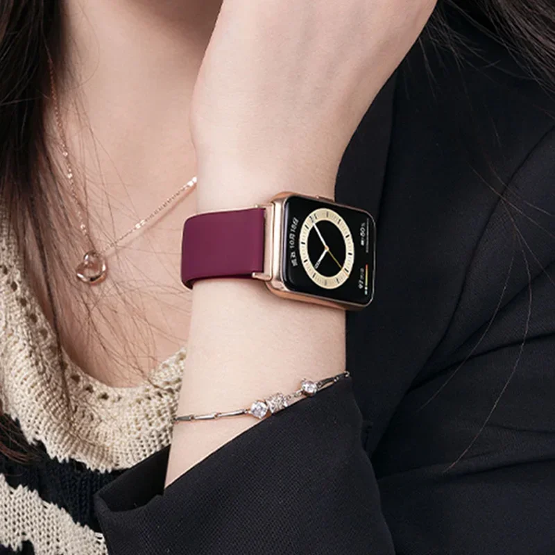 حزام رياضي لساعة Huawei Watch FIT 2 الذكية حزام معصم من السيليكون Correa Vitality سوار fit2 ملحقات حزام الساعات