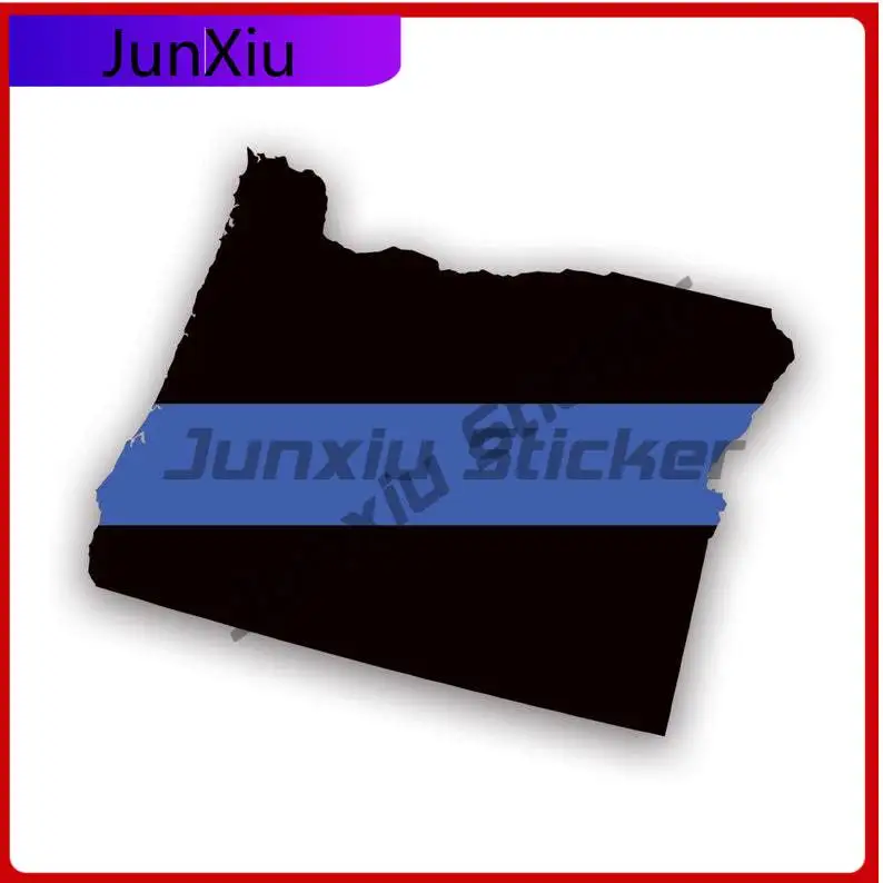 

Oregon State Shaped The Thin Blue Line Sticker Uv Protected Police First Responder Law Enforcement Support Or V2 Car Sticker