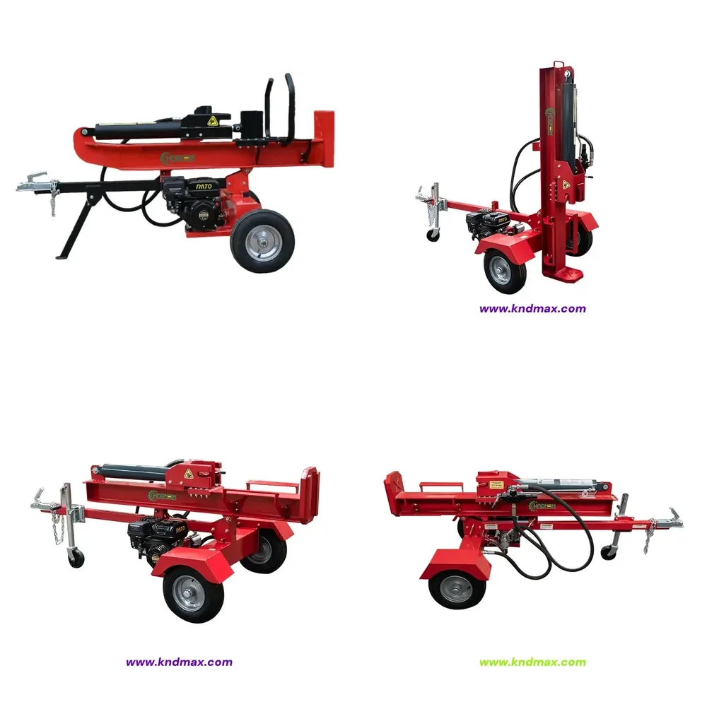 China Factory 35ton Kinetic Log Splitter Mobile Wood Log Processor Firewood Log Splitter