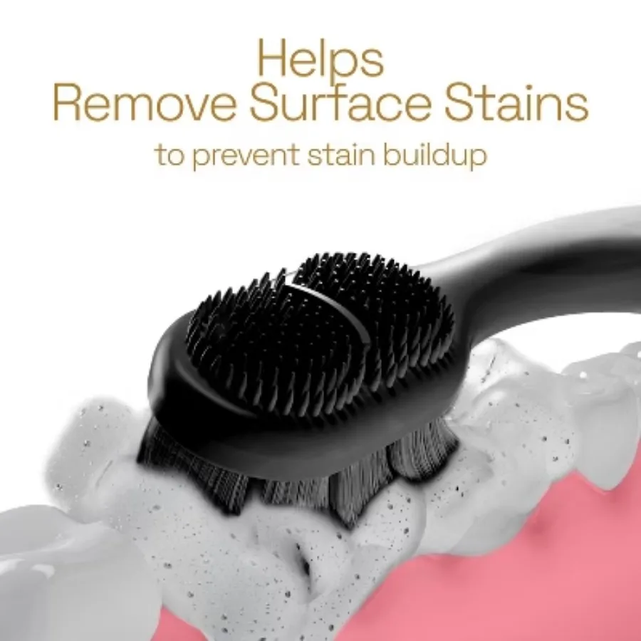 Мягкая зубная щетка Total Whitening — 2 шт., помогает удалить пятна и налет с помощью этой отбеливающей зубной щетки. Удаление бактерий.