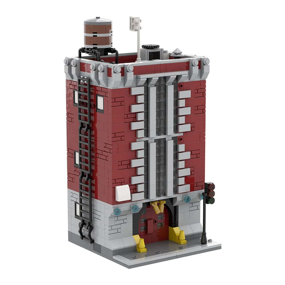 MOC 映画消防署会社ビルディングブロックモデル食いしん坊映画キャラクター白レンガ diy 組み立ておもちゃ子供のギフト