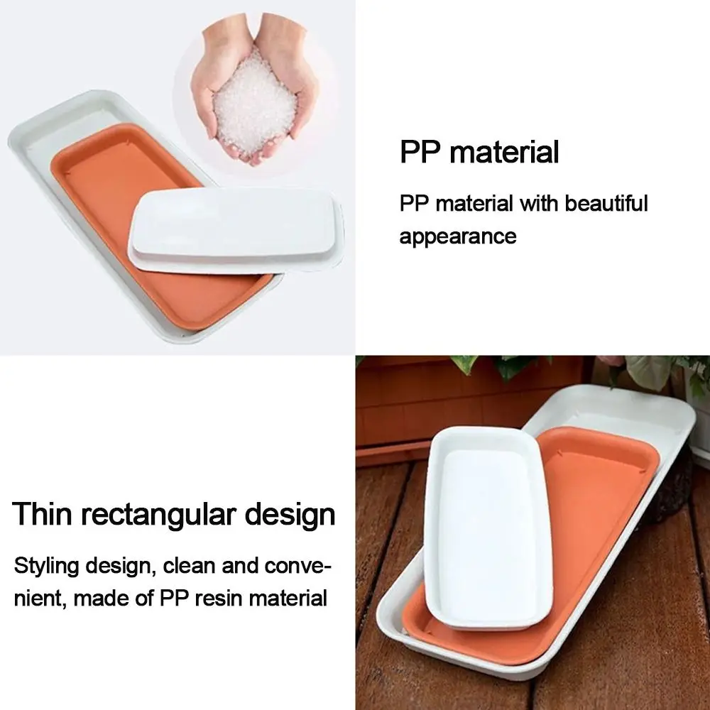 1Pcs Plant Saucer Drip Trays Plastic Tray Saucers Indoor Outdoor Flower Pot Rectangle