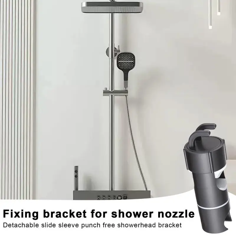 Hand Shower Holder Adjustable Rail Shower Head Bracket 360 Degree Rotating Sprayer Stand Adjustable Shower Sprayer Holder With 2