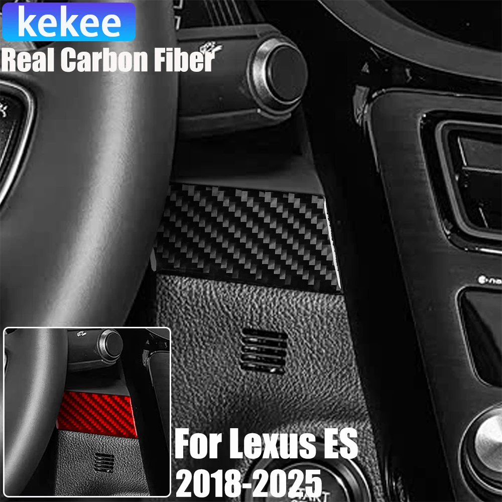 Real Carbon Fiber Car Accessories Driver Panel Cover Soft Sticker For Lexus ES200/250/260/300h/350 2018 19 20 21 22 23 24 2025