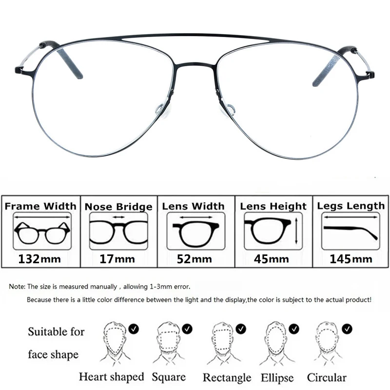 Denmark Double Beam Titanium Glasses Optical Oval Round Frame Design Men Women Screwless Ultralight Prescription Pilot Eyeglass