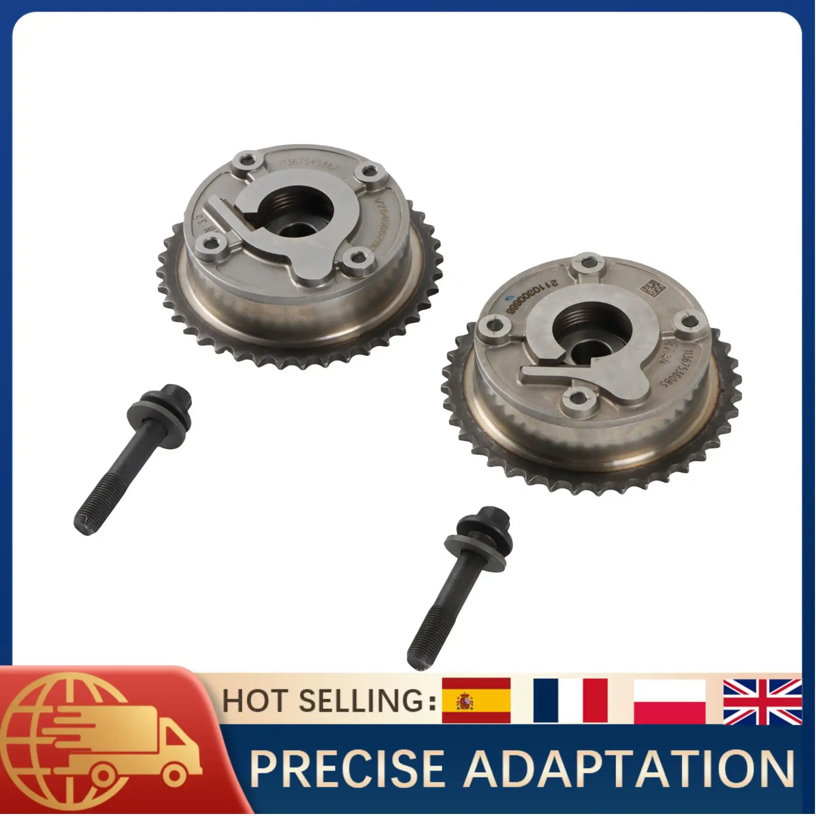 

2 PCS Intake Exhaust Camshaft Phaser VVT Gear for 07-16 Mini Cooper R56 R60 R61 N18B16A N16B16A OE 11367545862 11367536085 Parts
