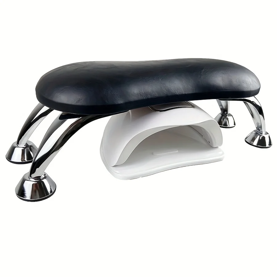 1pc Black Nail Hand Pillow with Stainless Steel Base and Ultra- Cushion Surface, Nail Salon Nail Tool Hand Rest