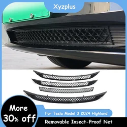 Removable insect-proof net suitable for 2024 Tesla Model 3 Highland car lower bumper insect-proof radiator protective net air in