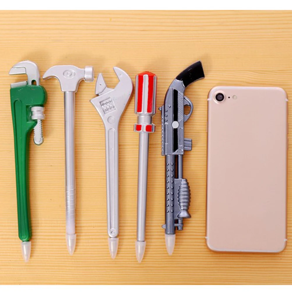 

6Pcs Five Hardware Tool Shape Ballpoint Pens Creative Magnetic Ballpoint Pens Smooth Writing for Students Office School Gift Set