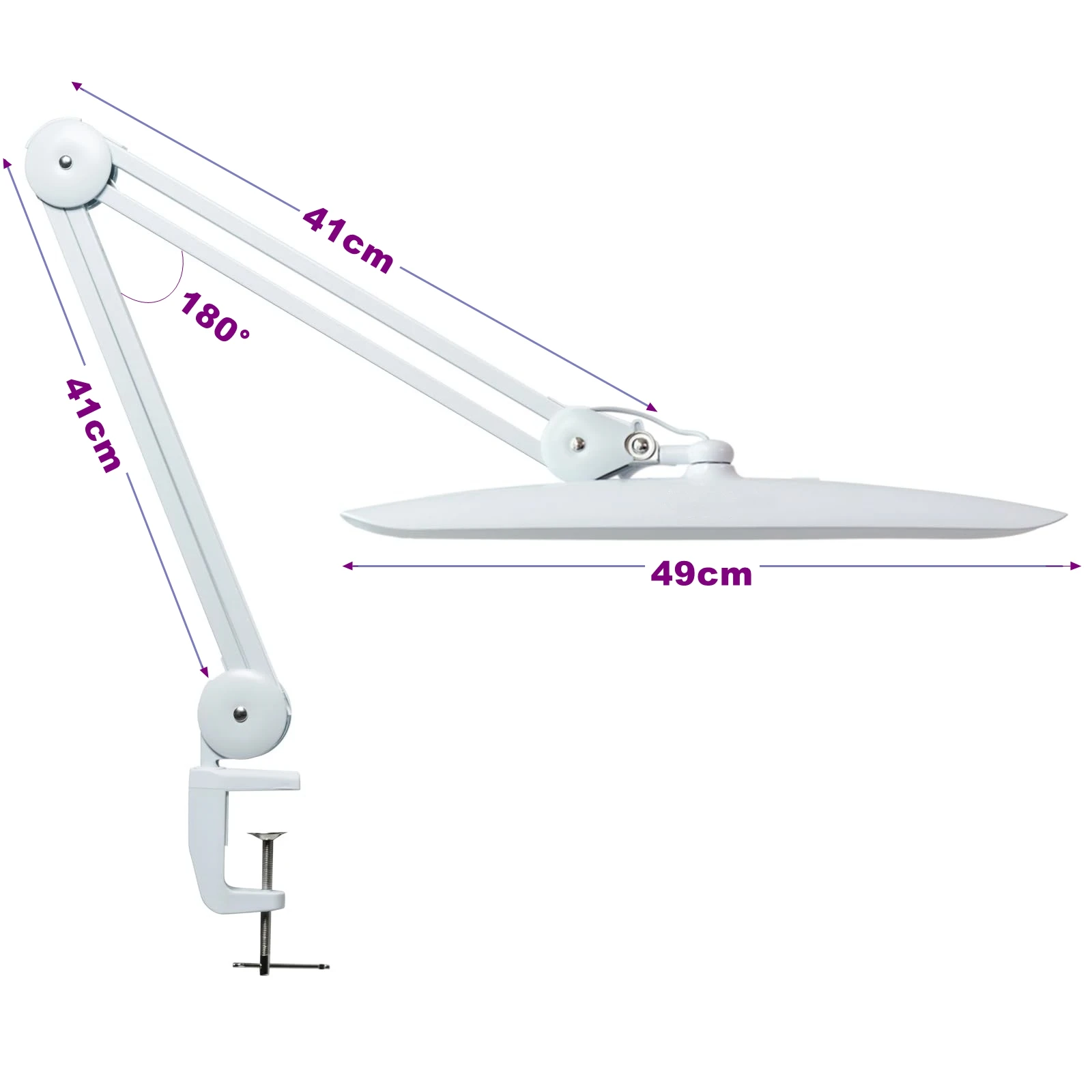 Lâmpada led para arte em unhas, extensão de cílios, alto brilho, 386 leds, dobrável, rotativo, braçadeira, lâmpada de mesa para artesanato de beleza, leitura