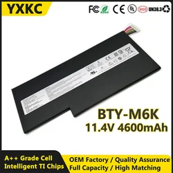 High Quality 11.4V 4600mAh Genuine Laptop Batterie BTY-M6K For MSI MS-17B4 MS-16K3 GF63 8RC-040XPL GF75 GS63VR 7RG 8RD Series