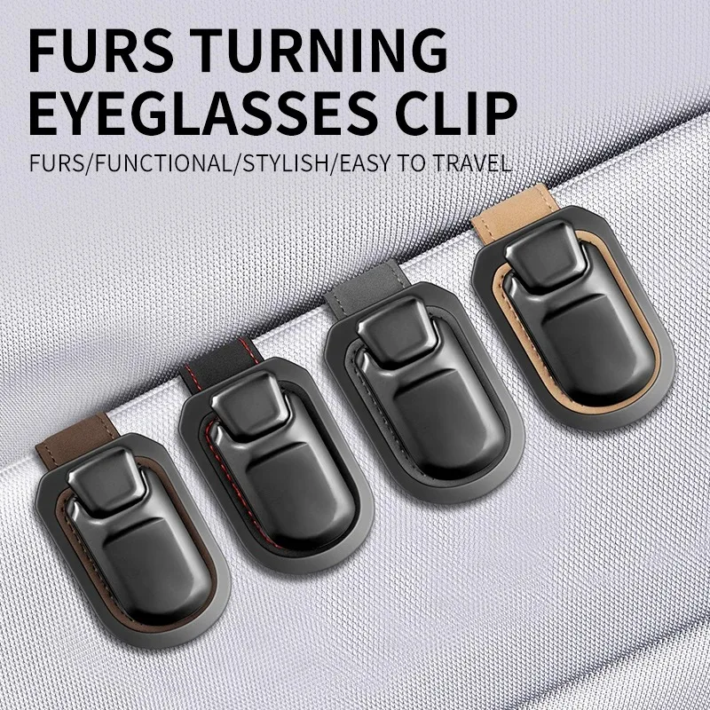 

Universal Multifunction Suede Car Sun Visor Eyeglass Holder Glasses Storage Clip Sunglasses Holder Latest button style For Car