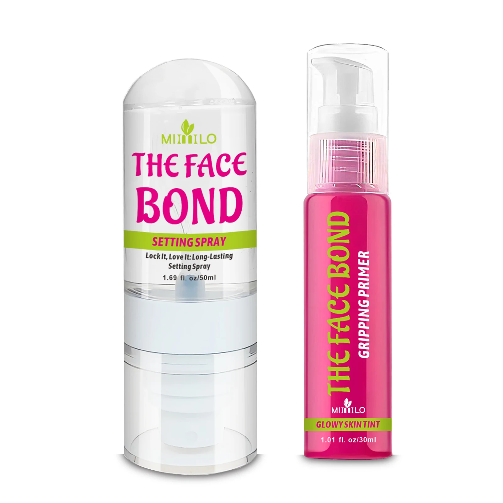 Primer minimizador de poros, spray de configuração de maquiagem de longa duração, controle de óleo, base facial, kit de maquiagem Duo Stay All Day
