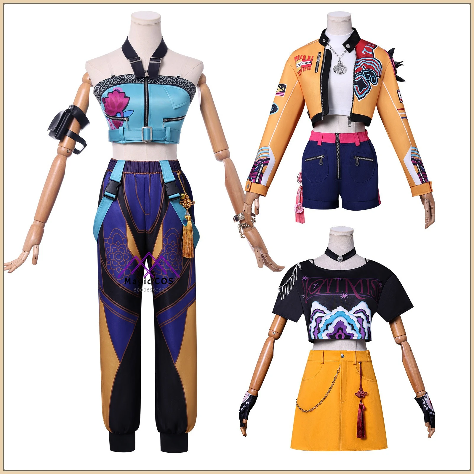 

K-POP Witch Hunter Group Character Cosplay Costume Fashion Witch Hunter Outfit Set High Quality Anime Outfit for Comic Con Party