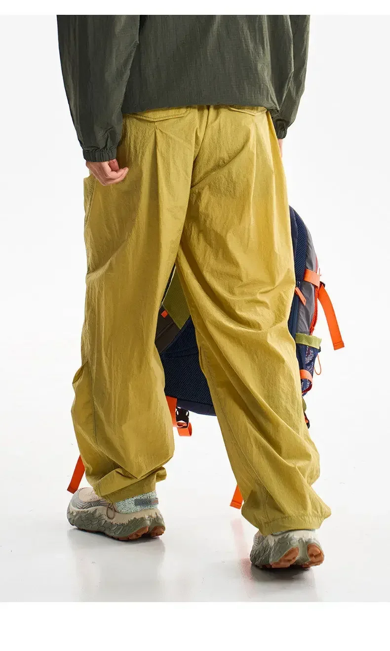 Unisex Outdoor Wasserdichte Cargohose - Schnell Trocknende Weite Techwear-Hose | Windbreaker-Wanderhose mit Doppelfunktion – Detail 22
