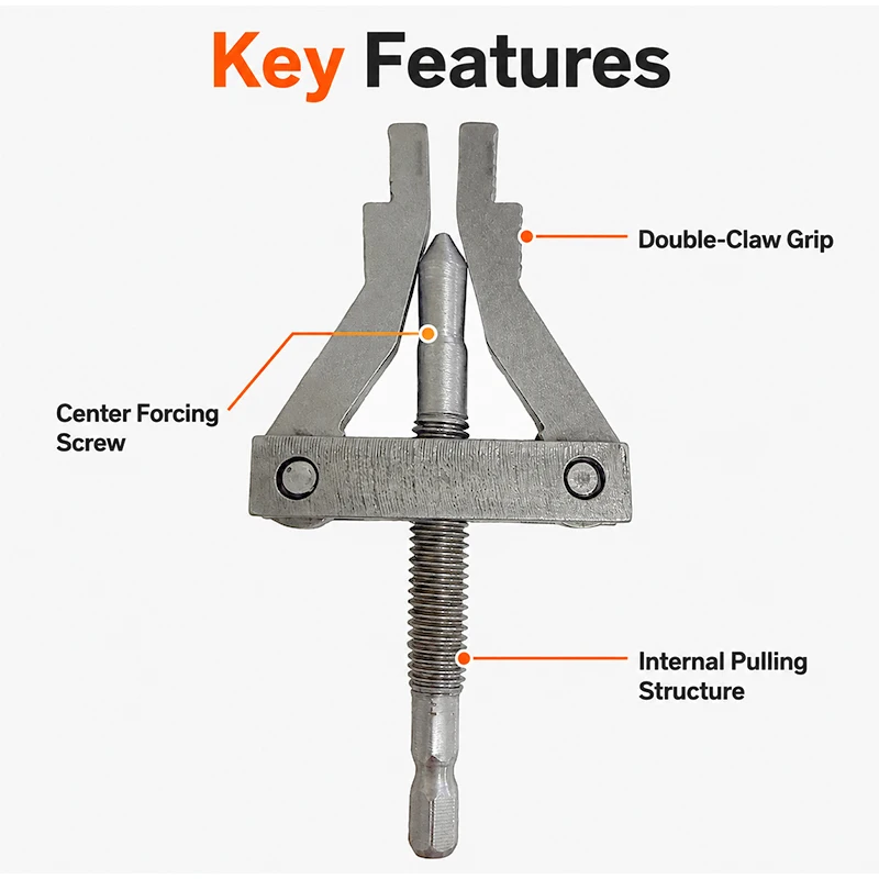 2-Jaw Internal Broken Screw Extractor Broken Bolt Remover Electric Drill Broken Wire Extractor For Damaged Screws Bolts And Stud