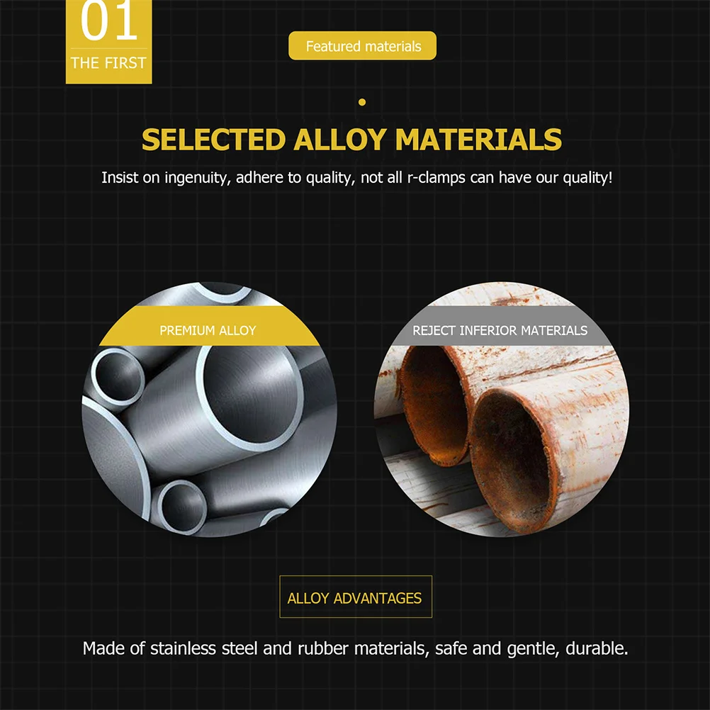 20 قطعة مشابك كابلات من الفولاذ المقاوم للصدأ مشبك مبطن مطاطي مقاوم للصدأ لإدارة رف خط أنابيب الأسلاك مشبك معدني