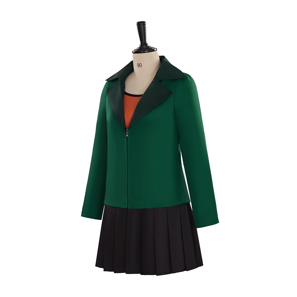 Daria Morgendorffer Cosplay Costume Daria JK School Uniform Green Jacket Coat Tops Skirts Set Female Halloween Carnival Outfits