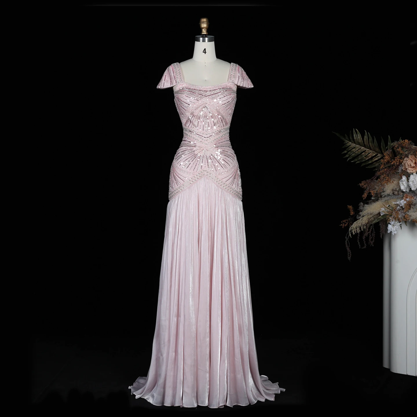 Sharon Said Abendkleider Luxuriöse Meerjungfrauen-Abendkleider, trägerlos, mit Perlen und Pailletten, glamouröse formelle Hochzeits- und Partykleider aus Dubai, SS325, maßgeschneidert – Detail 5